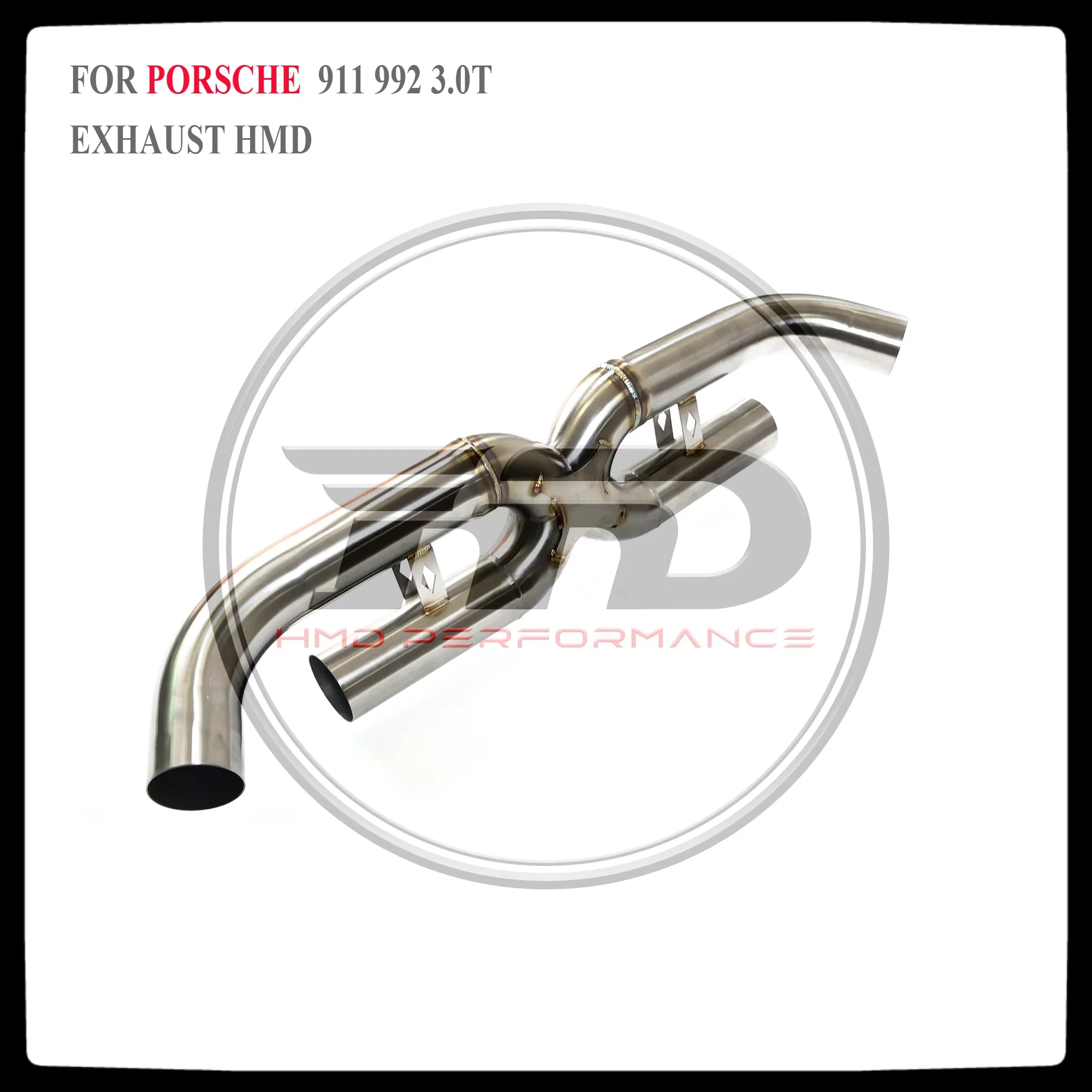 HMD Stainless Steel Exhaust System Performance Catback For Porsche 911 992 3.0T without Valve without Muffler