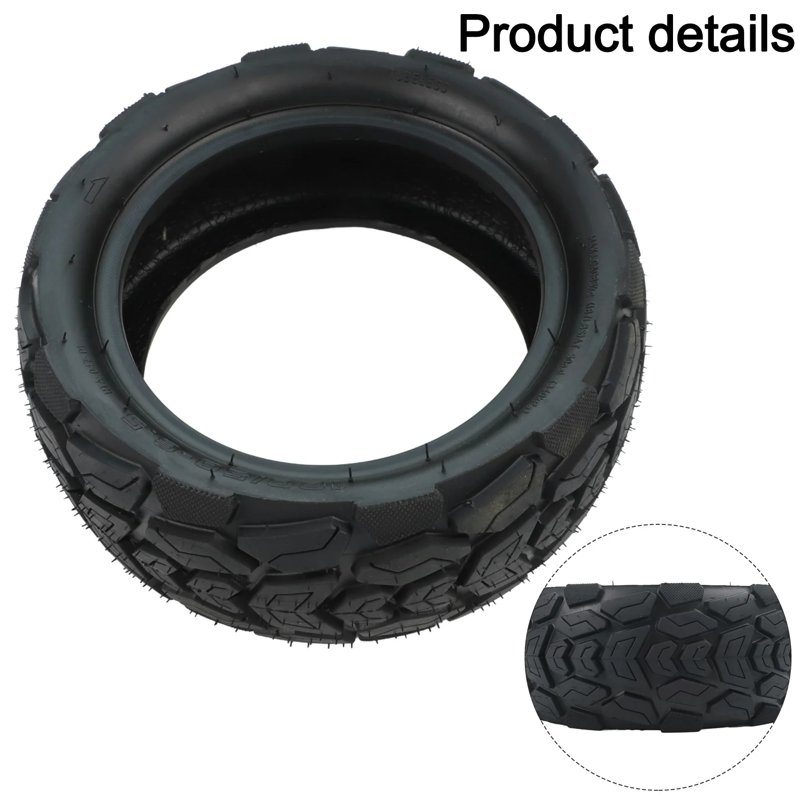 

Electric Scooter Tubeless Tire Black 100 50-6.5 Versatile Craftsmanship Excellent Glue Long Lasting Off Road 1050g
