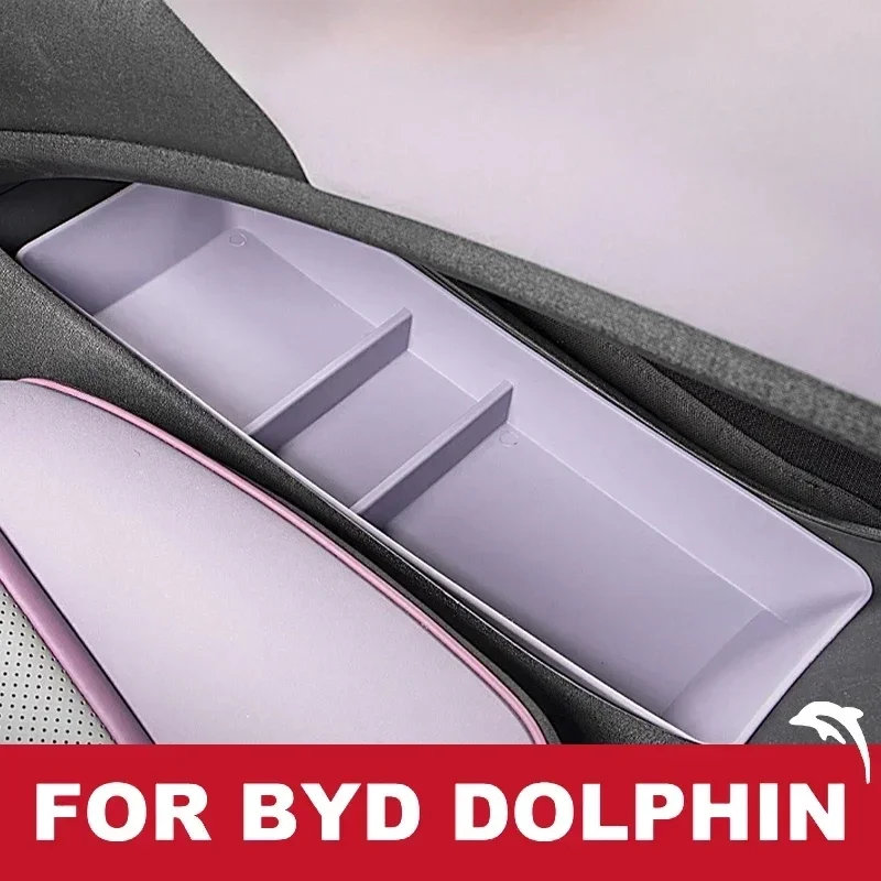 For BYD Dolphin 2023 2024 EV Center Console Organizer Containers Tray Dolphin Accessories Car Central Armrest Storage Box ABS