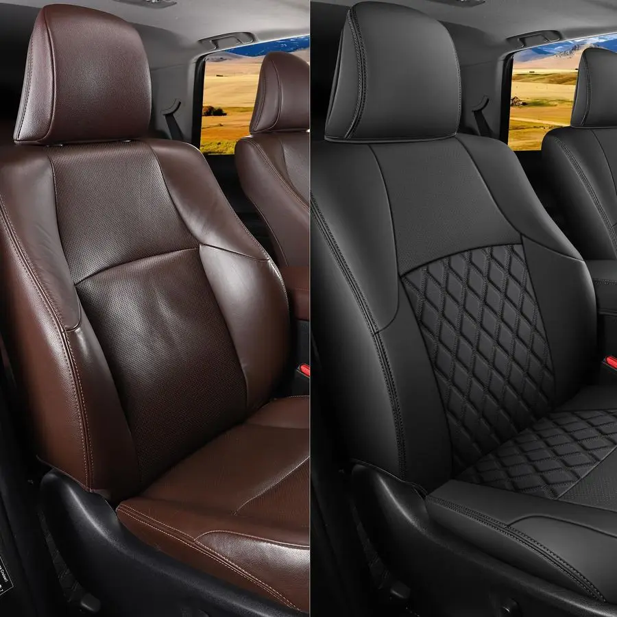 

Upgrade 4Runner Seat Covers, Front amp Rear 2Row Leather Seat Protector, Full Coverage Seat Covers Custom Fit for 20112024 Toyot