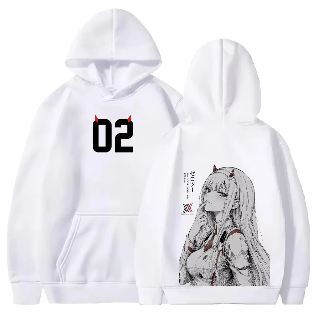 DARLING in the FRANXX Harajuku Anime Zero Two Hoodies Streetwear Oversized Unisex Breathable hot product Sports Graphic Couples - view 2