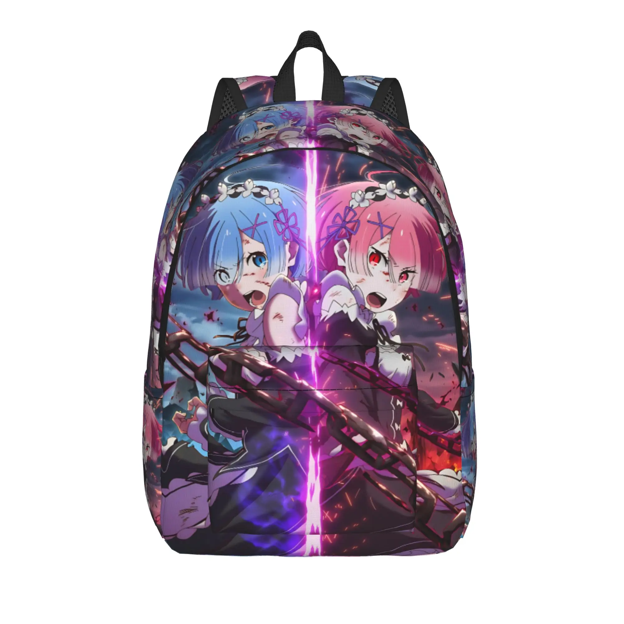 Fashion Re ZERO Anime Backpack  Mochilas Adjustable Strap High School Sturdy Shoulder Rucksack
