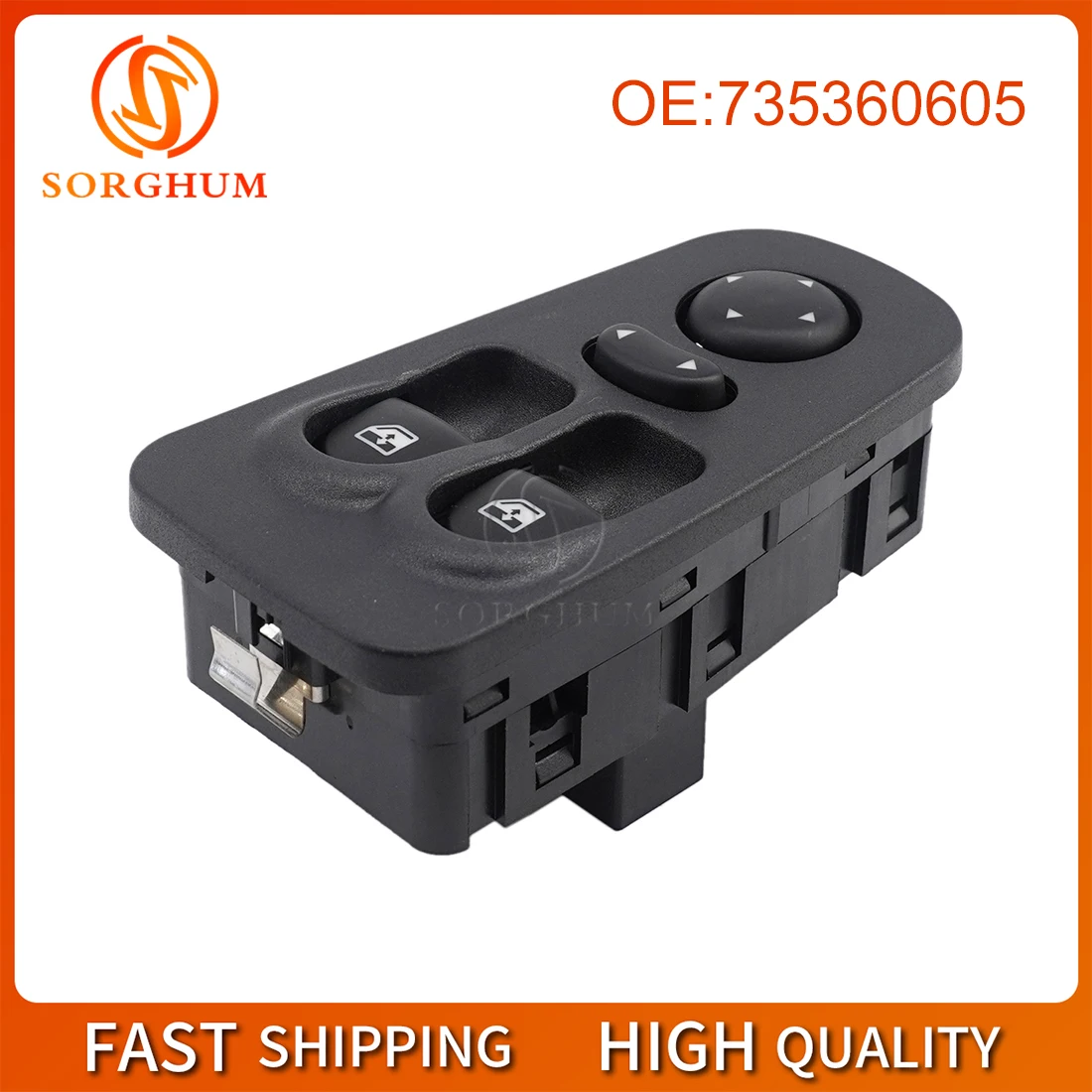 SORGHUM 735360605 Power Lifter Window Switch Push Button For Alfa Romeo For Fiat Lancia Ypsilon 1.2 JTD 1.4 2003-2011 735346367