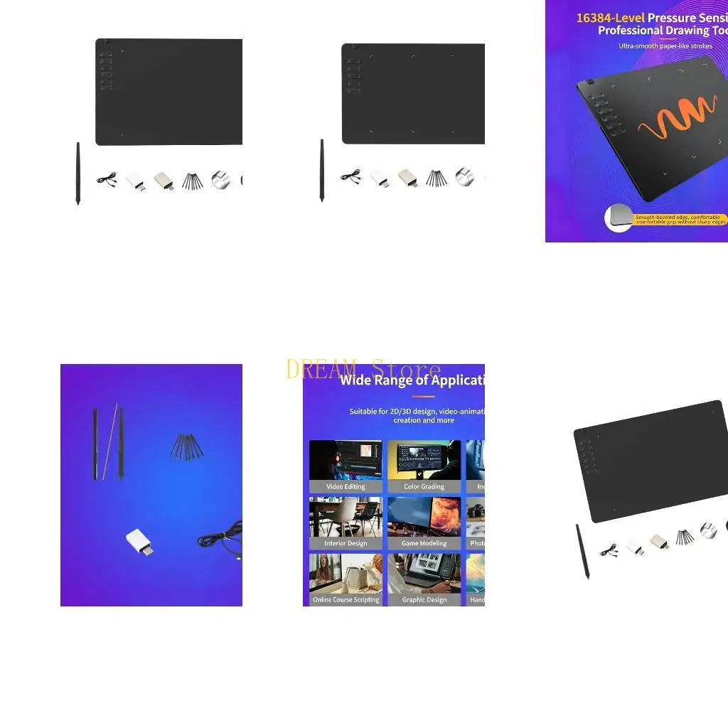 Portable Drawing Pad 16384 Pressure Response, Side Controls for Computer and Art, Writing and Note Use Best Sale