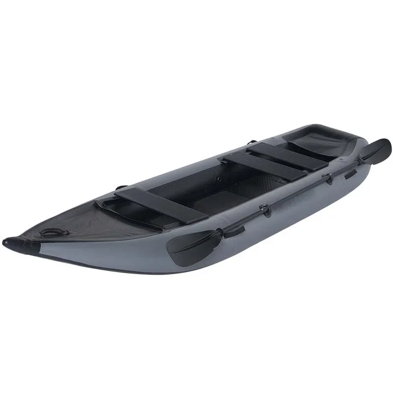 Inflatable whitewater drop stitch sit in pedal fishing kayak boat for 2 person