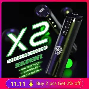 タトゥーマシンDragonhawk x2 ワイヤレスタトゥーマシン 最新 Dragonhawk x2- ワイヤレス タトゥー マシン