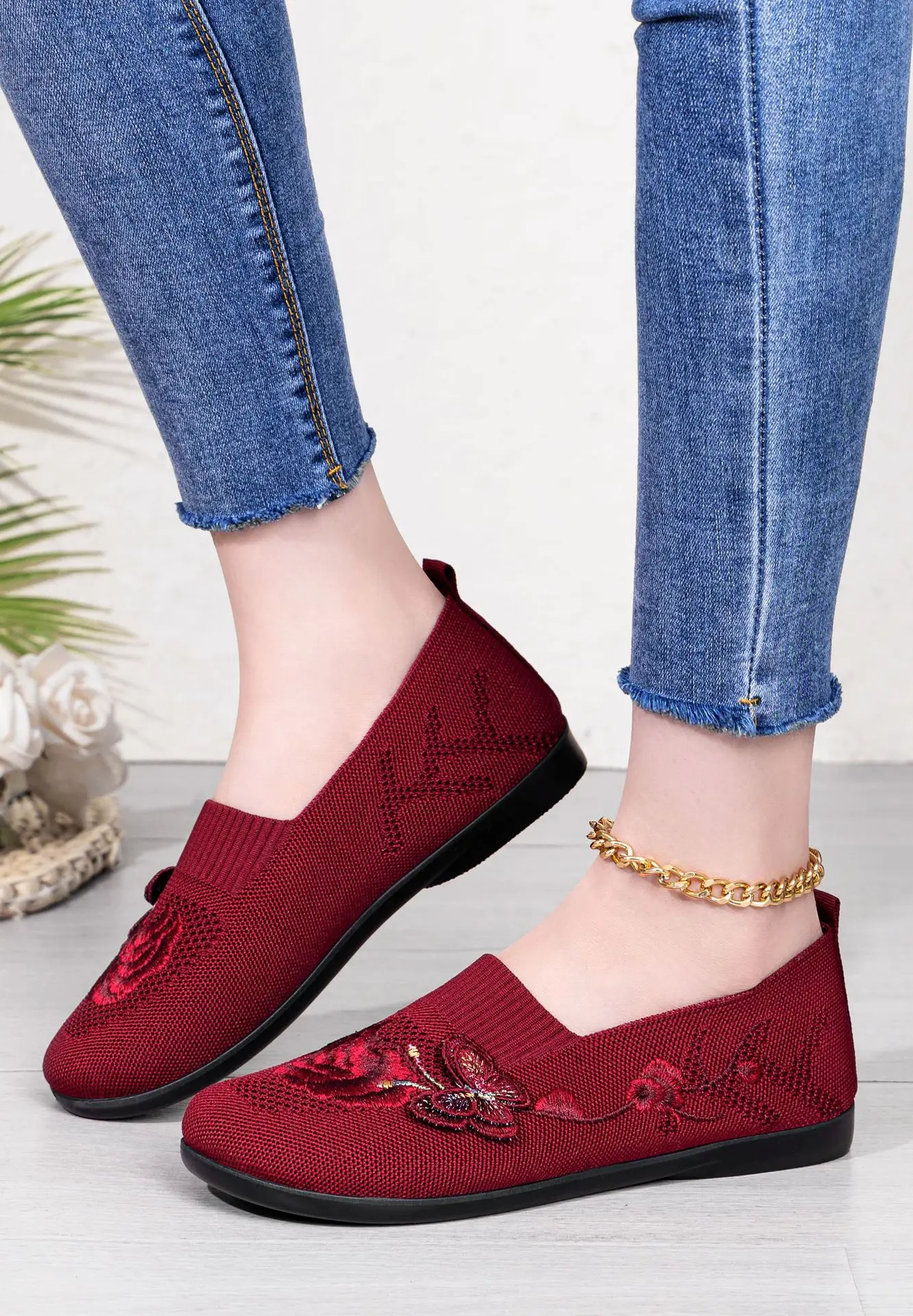 Comfortable Flat Ankle Boots For Women Breathable Butterfly Mesh_voghion.com
