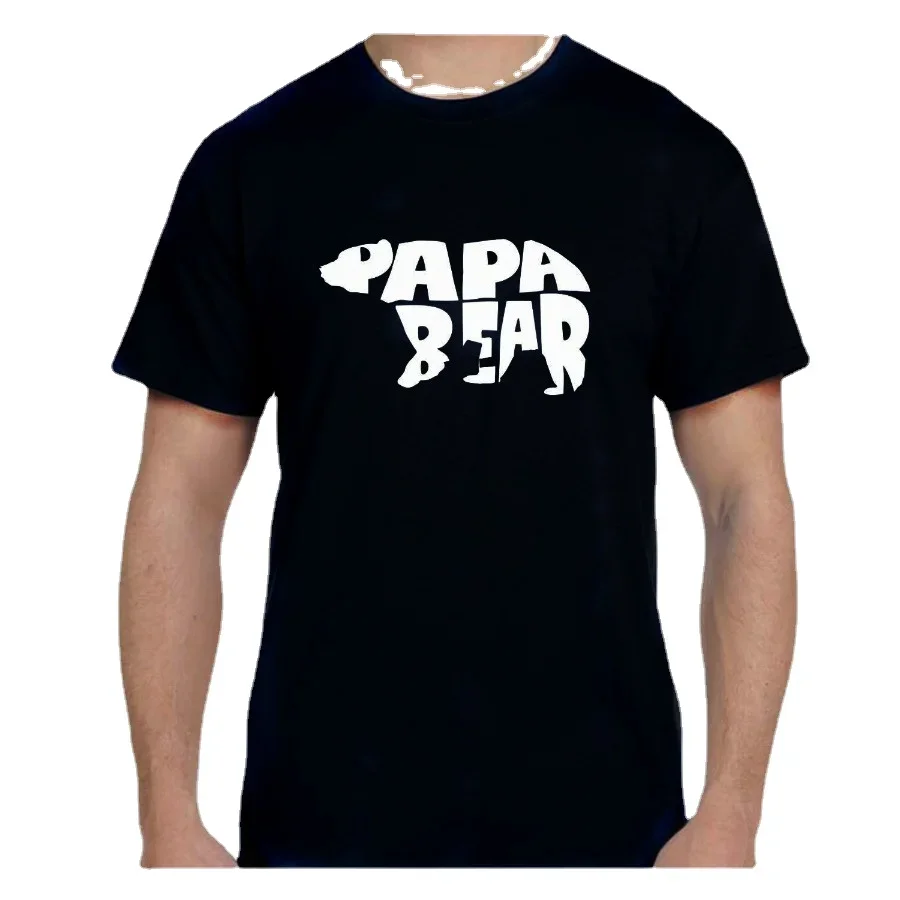 

Father Gift Husband Gift Papa Bear T-Shirt Summer Cotton Short Sleeve O-Neck Men's T Shirt New S-3XL