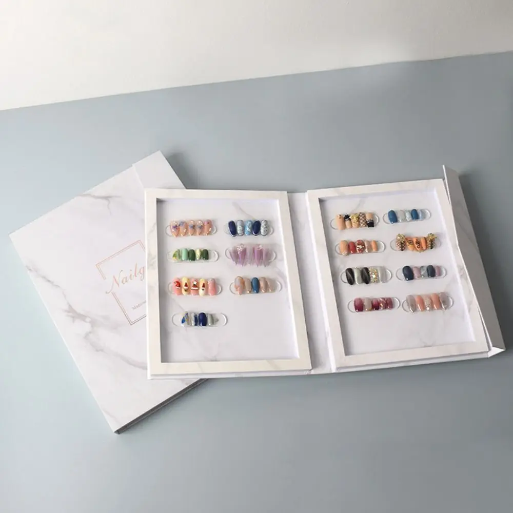 Large-capacity Magnetic Nail Display Book Space Saving DIY Nail Gel Polish Showing Shelf Smooth Simple