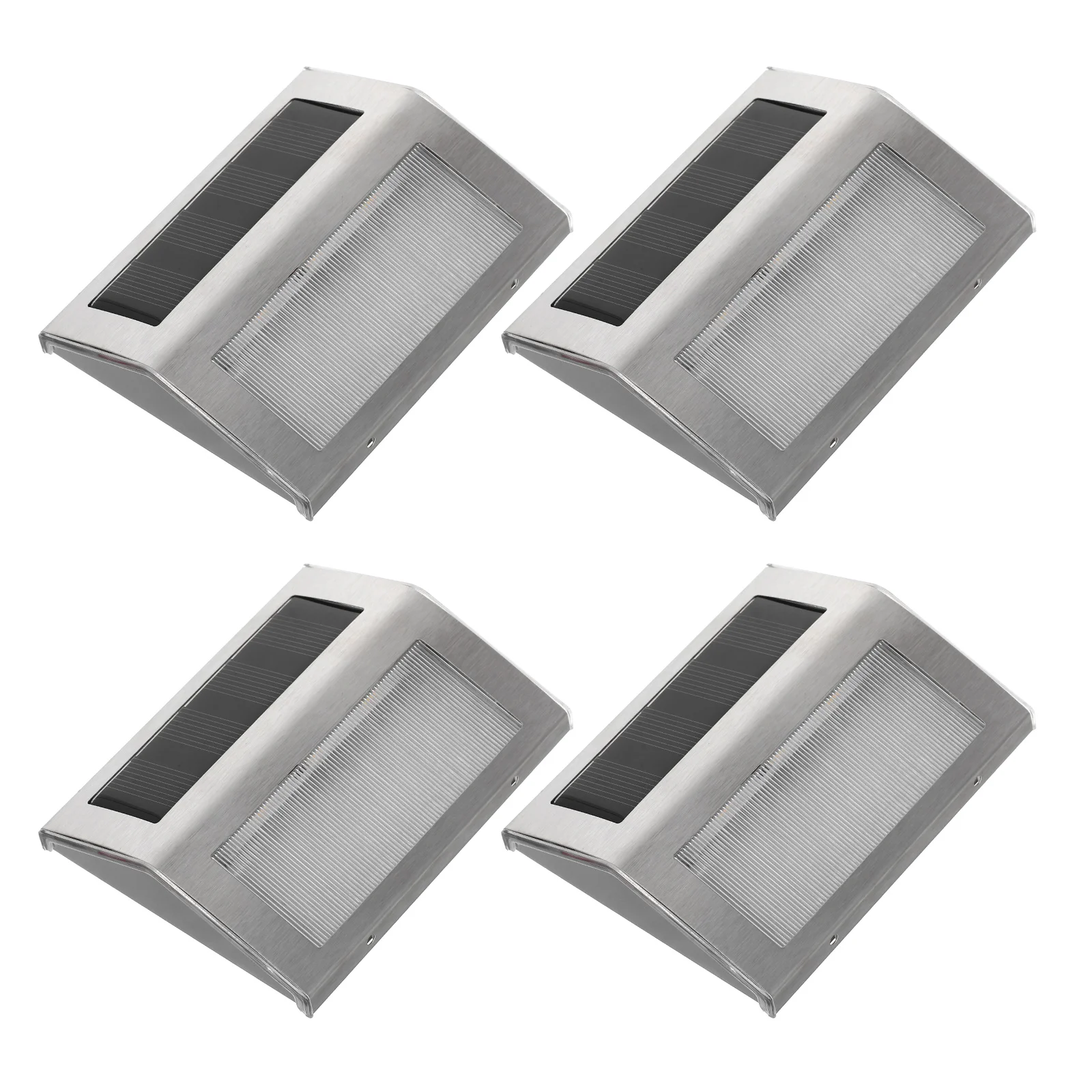 

4Pcs Lights Durable Plastic Solar Powered Deck Step Garden Lighting Solution Solar Stair Light Outdoor Wall Lamp