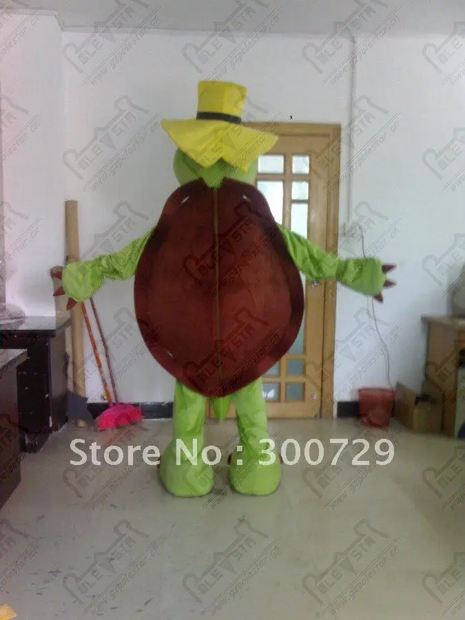 New Adult Character green hat Turtle Mascot Costume Halloween Christmas Dress Full Body Props Outfit Mascot Costume