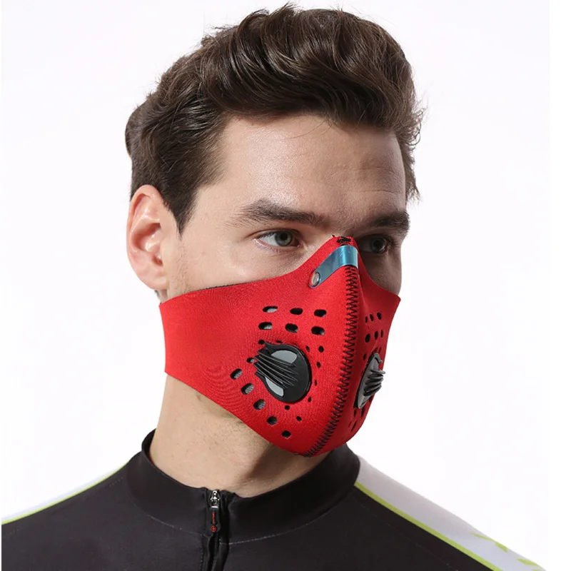 Outdoor Sports Reusable Face Masks for Men Dustproof Masks Activated Carbon Dust Mask with Extra Filter Cotton Halloween Cosplay