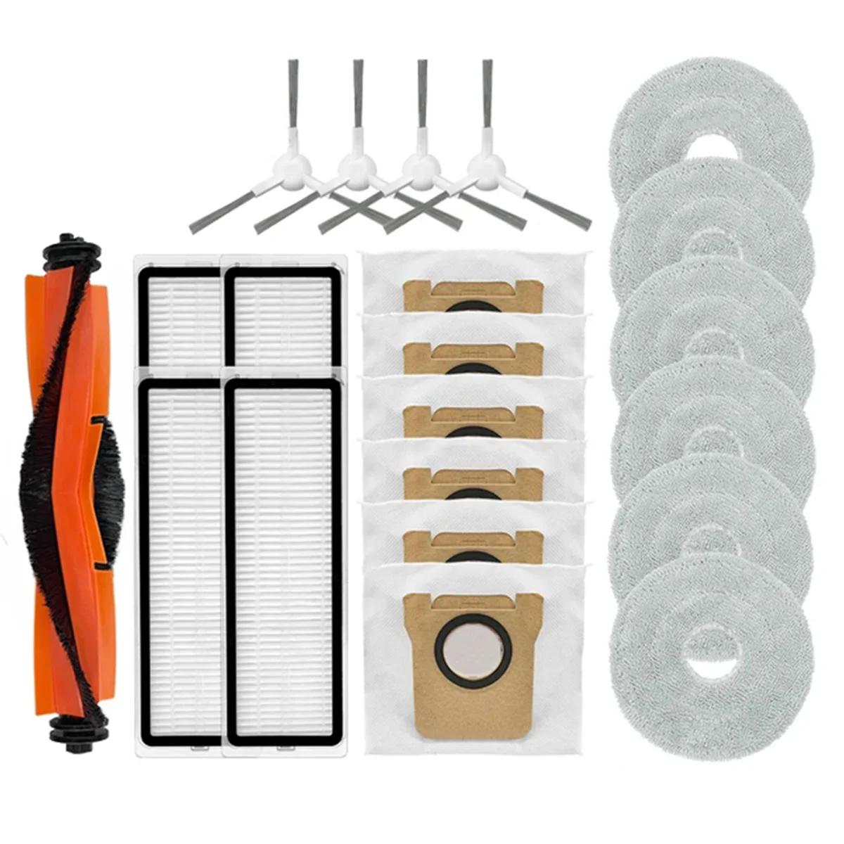 The New For Robot Vacuum X20 Plus / X20 + Robot Vacuum Cleaner Main Side Brush Hepa Filter Mop Cloth Dust Bag Accessories