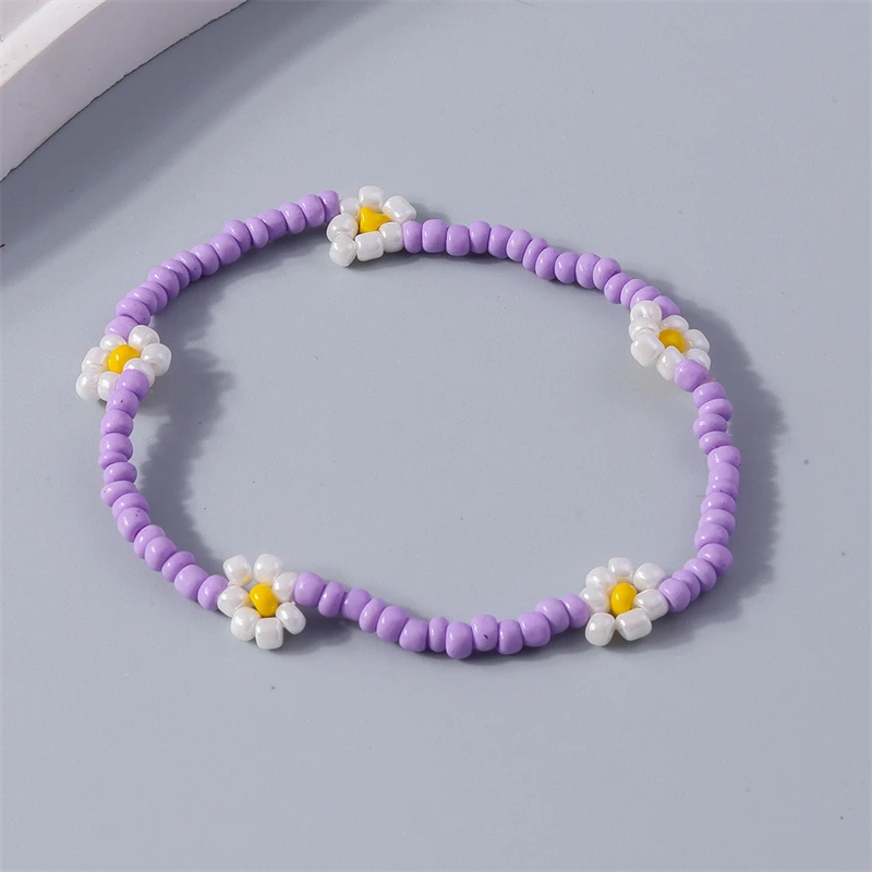 Böhmen handgemachte Perlen Armbänder für Frauen niedlichen Blumen Charms Perlen Armbänder Mädchen Party Urlaub Schmuck Dekoration – Detail 4