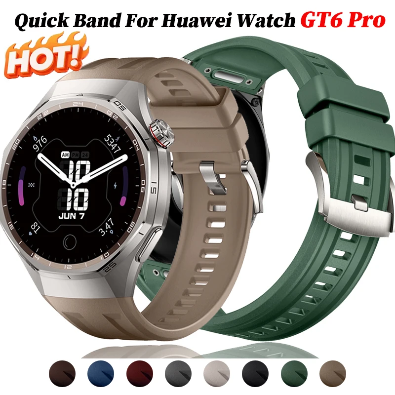 Silikonarmband für Huawei Smart Watch GT6 Pro 46mm Schnellwechsel-Armband für Huawei GT 6Pro 46mm Herren Damen Armband Zubehör