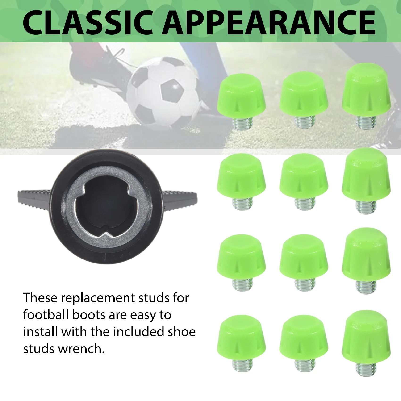 12Pcs Football Boot Studs Non Slip Thread Screw M6 Professional Replacement Spikes SG To AG For Adidas Multi-Purpose