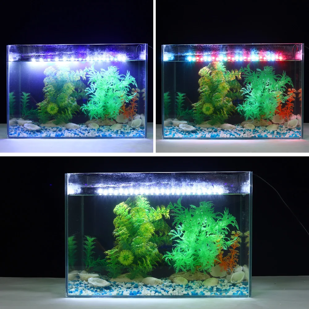 Aquarium Light LED Plant Grow Lamp Waterproof Fish Tank Light 18-58CM Underwater Aquariums Decor Lighting 90-260V 5730chip