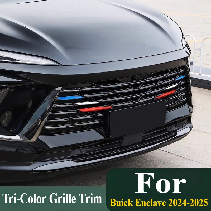 

​ ​ Для Buick Enclave 2024-2025: трехцветная накладка на решетку — акцентная полоса передней решетки с клеем 3 м и инструментами не требуется (Позащита от ультрафиолета) ​
