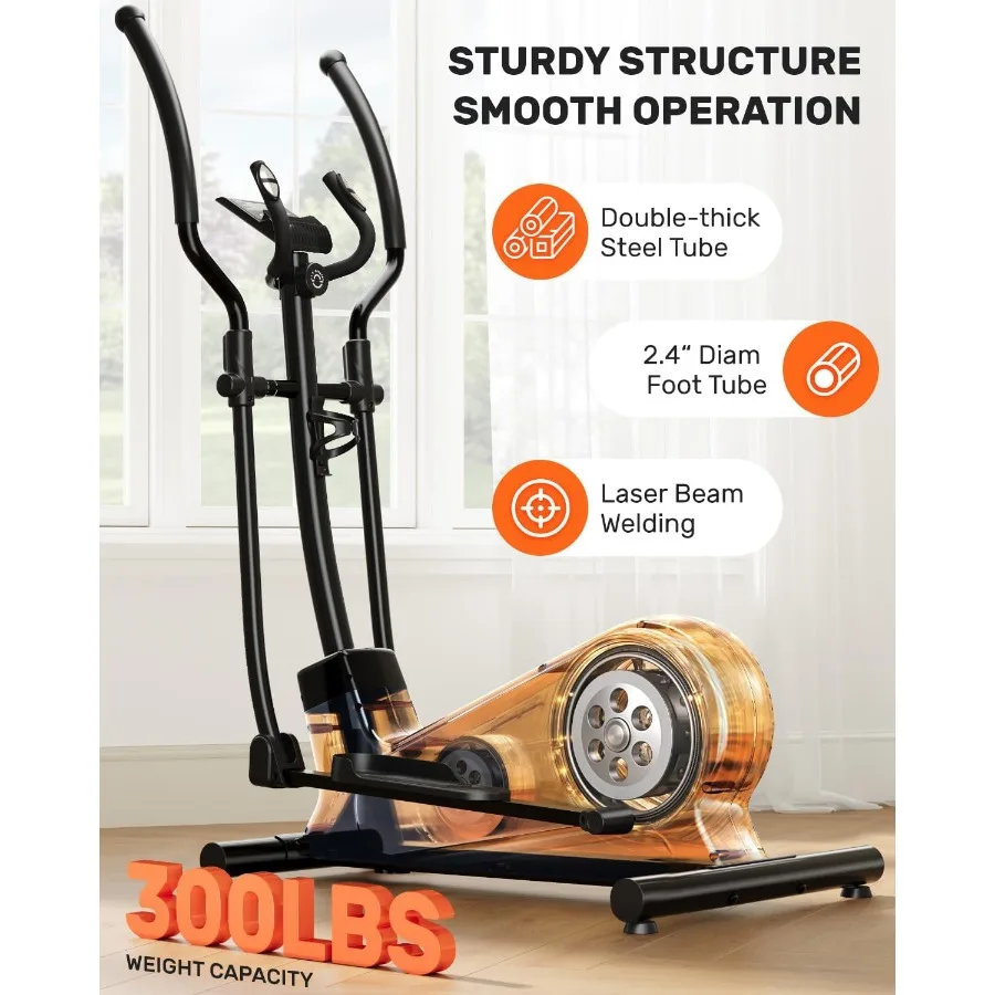 آلة Caromix البيضاوية المقاومة المغناطيسية للتدريبات المنزلية: تتميز بشاشة LCD بنظام القيادة المغناطيسي فائق الهدوء #3