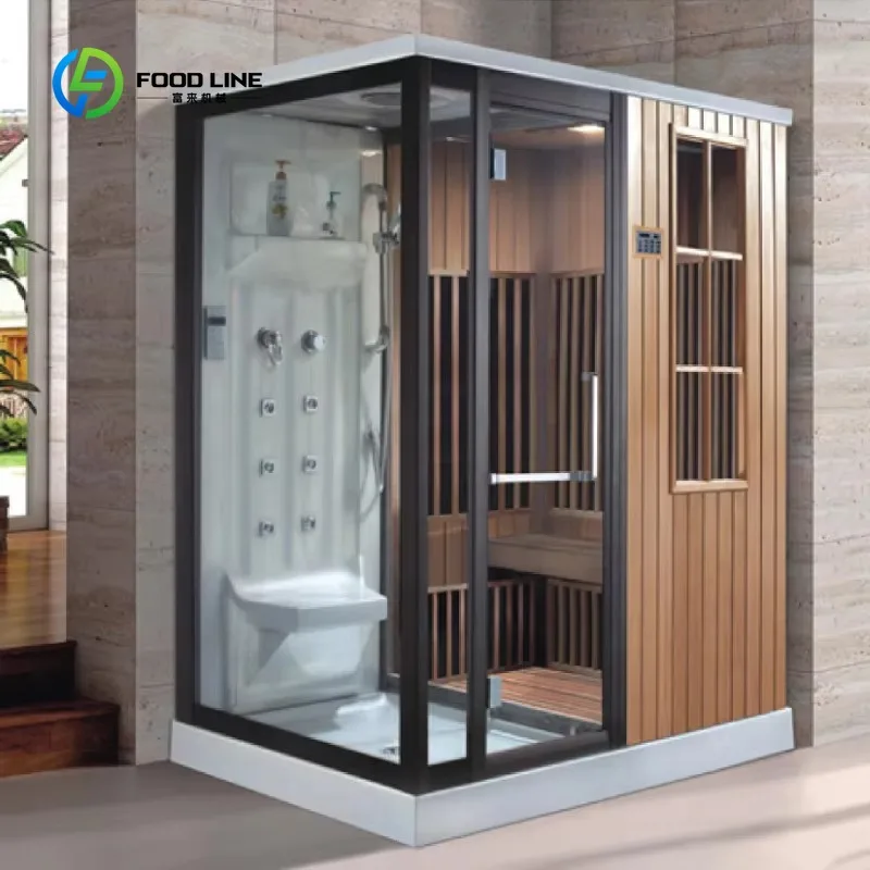 

Customized Factory Direct Two Person Steam Sauna Room Wet Steam Shower Room with Easy Control Panel