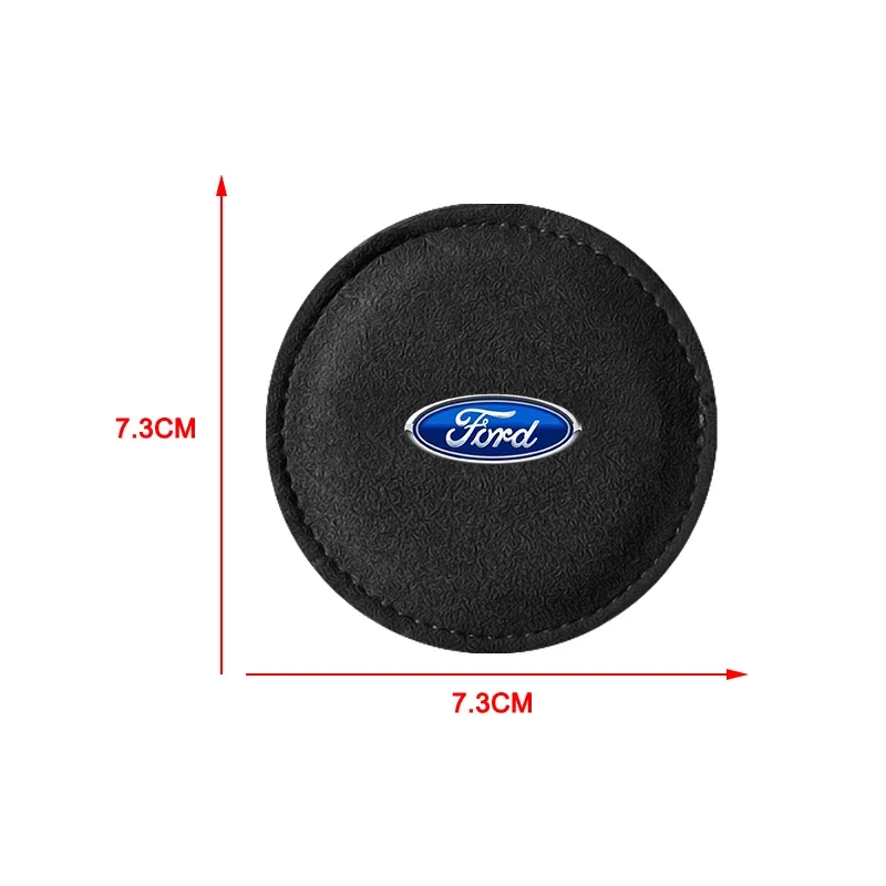 Car Styling  Car Logo Coaster Water Cup Seat Cushion Anti Slip Pad For Ford Carnival Fox Figo Mondeo Escort Fusion Flex Vertrek