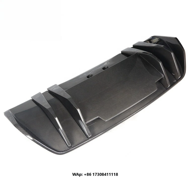 V Type Dry Carbon Fiber Rear Bumper Diffuser Rear Lip  for  R8/R8 Spyder 2017-2019