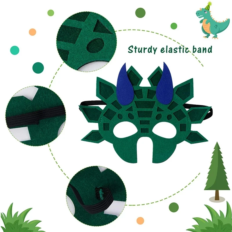 6-18 pz maschere per feste di dinosauro elastico EVA feltro bambino schiuma Dino maschera per bambini Cosplay a tema Masquerade aprile sciocchi regalo di giorno