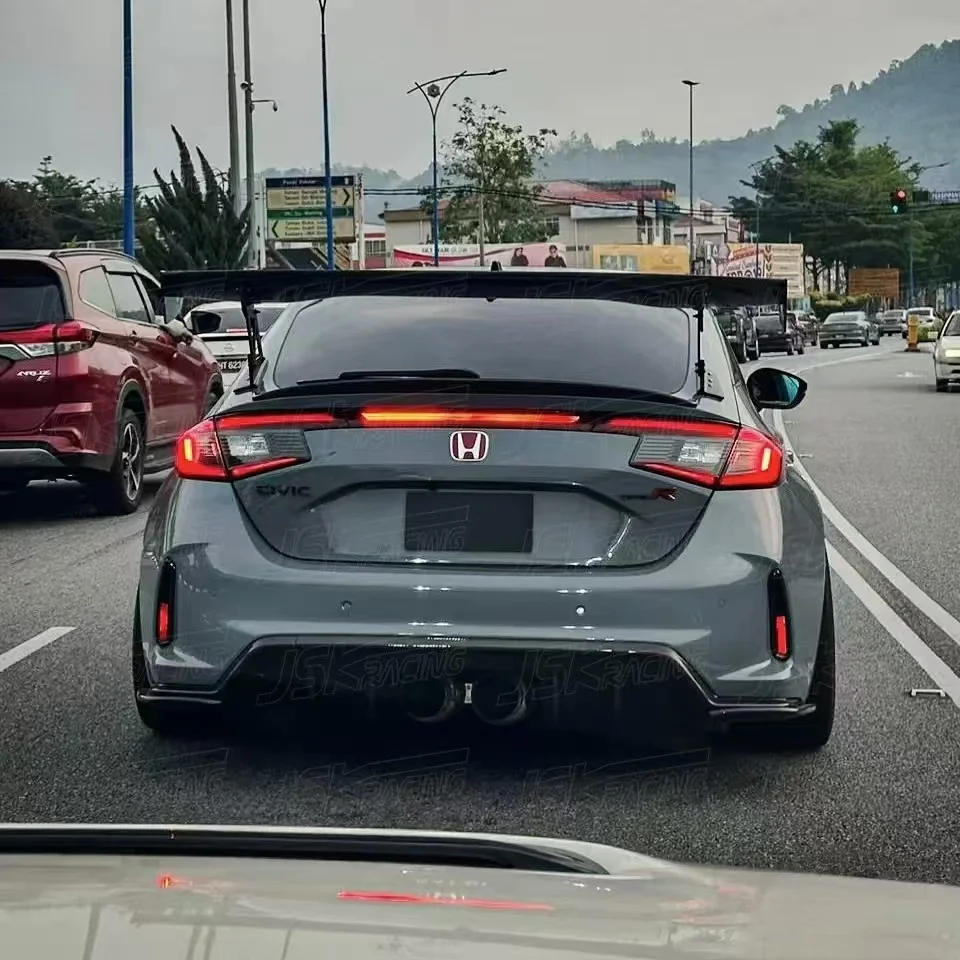 Спойлер из углеродного волокна, подходит для Honda Civic 11-го поколения FL5 TYPE, стиль из углеродного волокна GT Wing