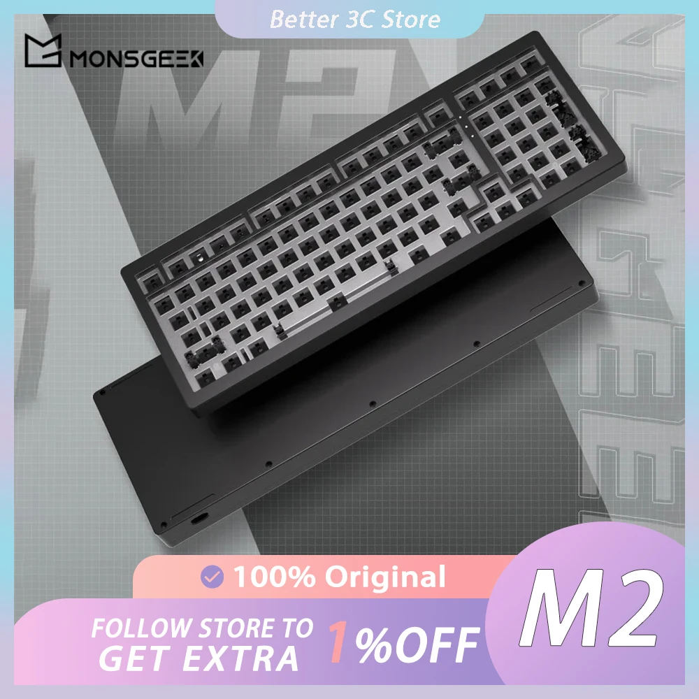 MONSGEEK M2 Mechanical Keyboard Kits Aluminium Kits Pc Gamer Accessories Hot Swap Gaming Keyboard Gasket Dynamic RGB Mac Laptop