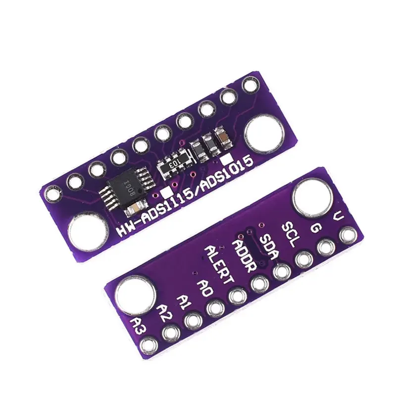 16 بت I2C ADS1115 ADS1015 وحدة ADC 4 قناة مع مضخم صوت Pro 2.0 فولت إلى 5.5 فولت لـ Arduino RPi