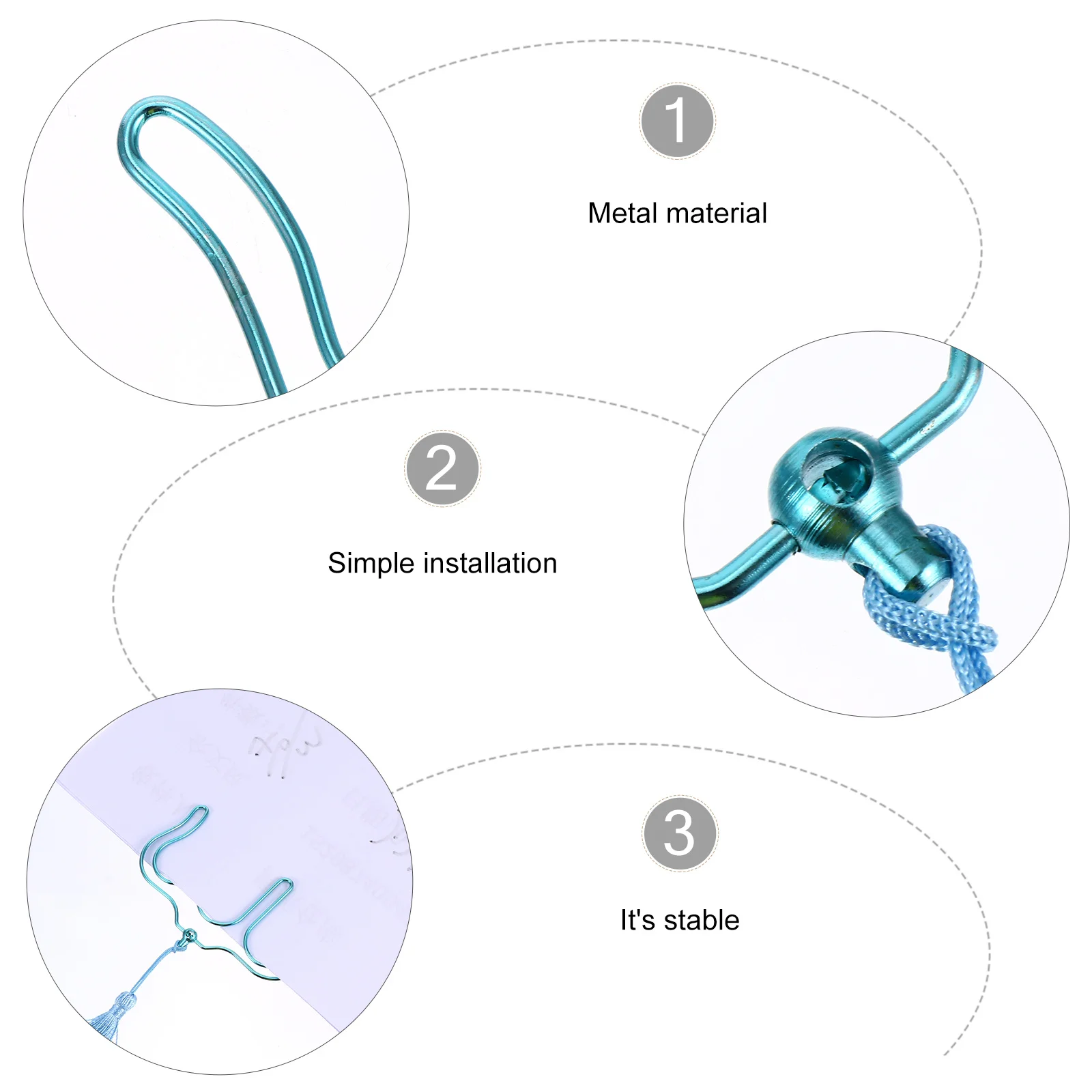 

1pc Book Clip Metal Music Note Clamps For Sheet Music Holder Stationary Book Clips Reading Organizer Tassel Design