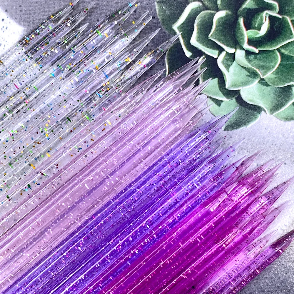 100/500Pcs Crystal Glitter Stick Double End Nail Art Cuticle