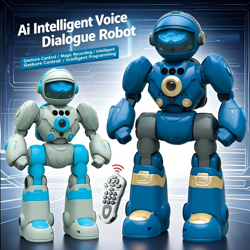 Intelligent RC Robot Voice Gesture Control Programming Machine Music Dancing Toys Recording Electric Robot Toy Children Gifts