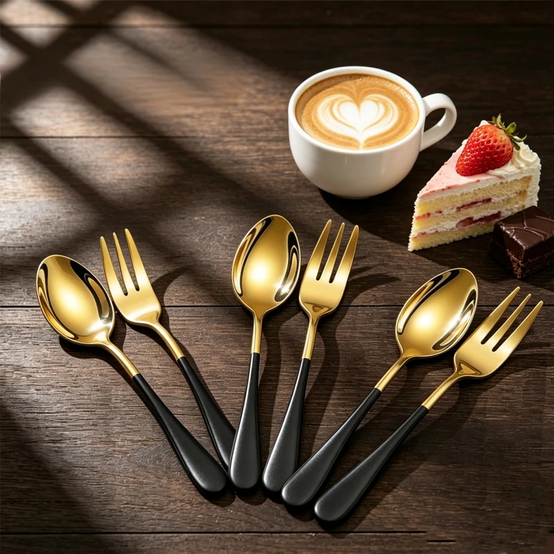 Juego de Cubiertos para Postre - Kitchen Gadgets Gold reseña y precio