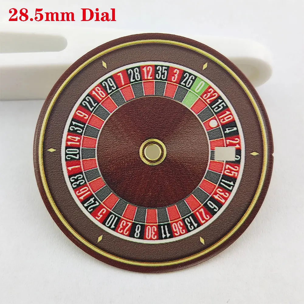 35mm Watch Dial NH35 Dial Roulette Wheel Creative Color-Printed Series Dial Is Suitable for NH35/36 Movement Watch Accessories