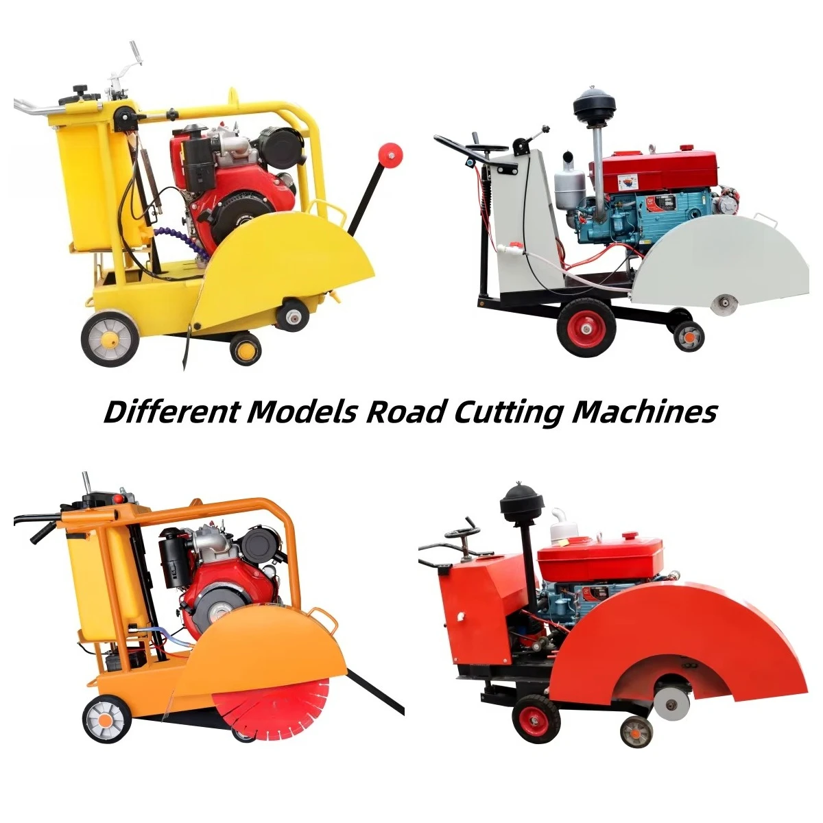 Portable Concrete Floor Saw Walk Behind Road Cutting Curb Cutter Road Groove Cutter Machine for Sale