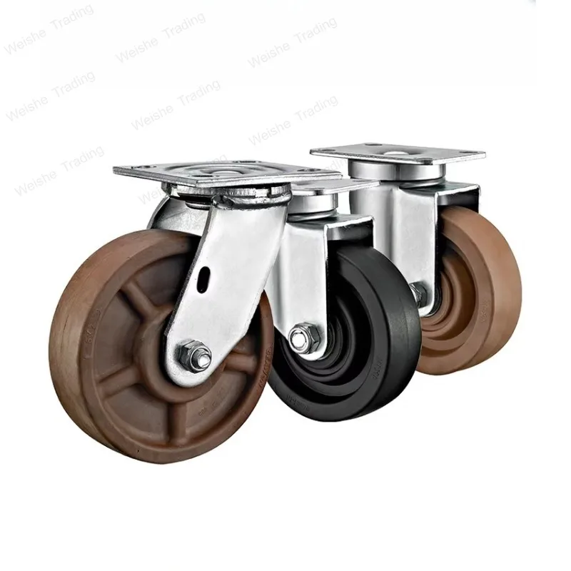 High temperature caster universal wheel 3/4/5 inch 220/280 degree SEAWON brown fiberglass nylon oven oven