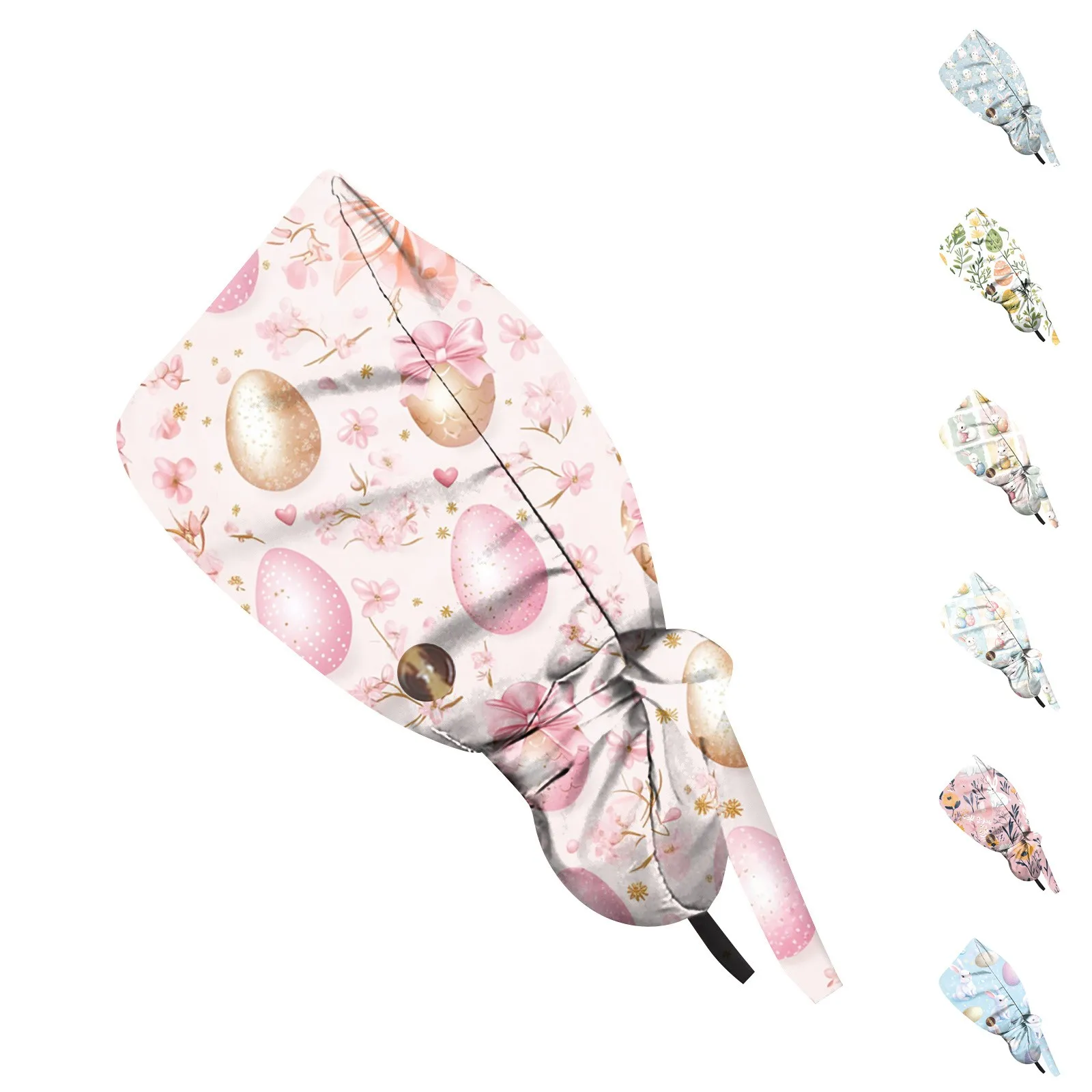 Copricapo da donna Cappello da infermiera Bandana coniglietto pasquale Cappello stampato Berretto morbido e traspirante Copricapo Accessori uniformi da infermiera