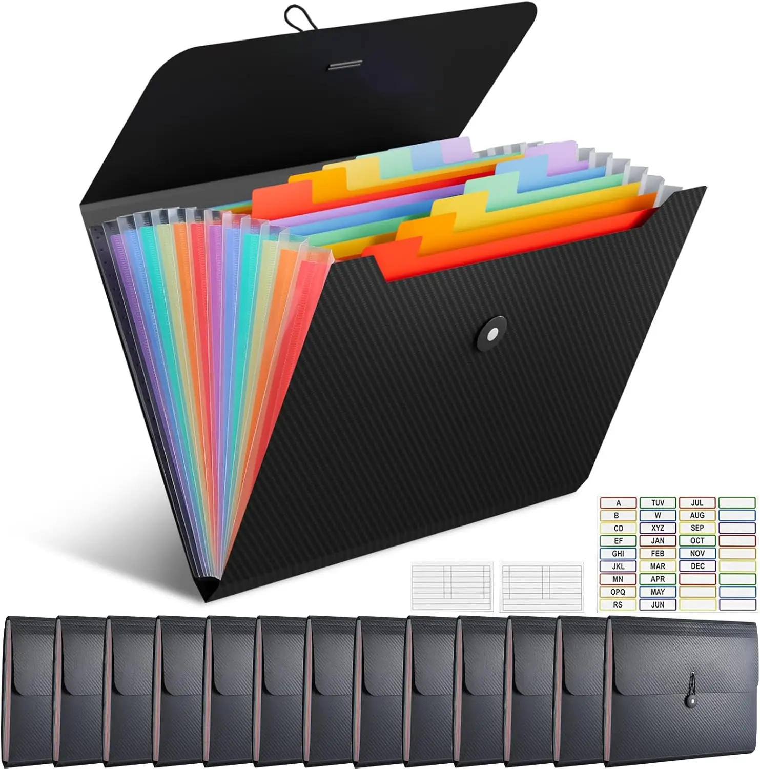 

Набор из 14 офисных папок-гармошек с разделителями, расширяющиеся папки формата Letter для работы, учебы и дома