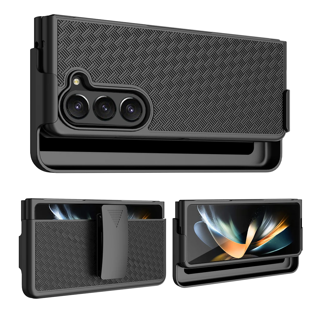 for samsung z fold 5 Portable Belt Clip Holder Armor Case for Samsung Galaxy Z Fold 5 Fold5 5G Zfold5 Phone Accessories Cover