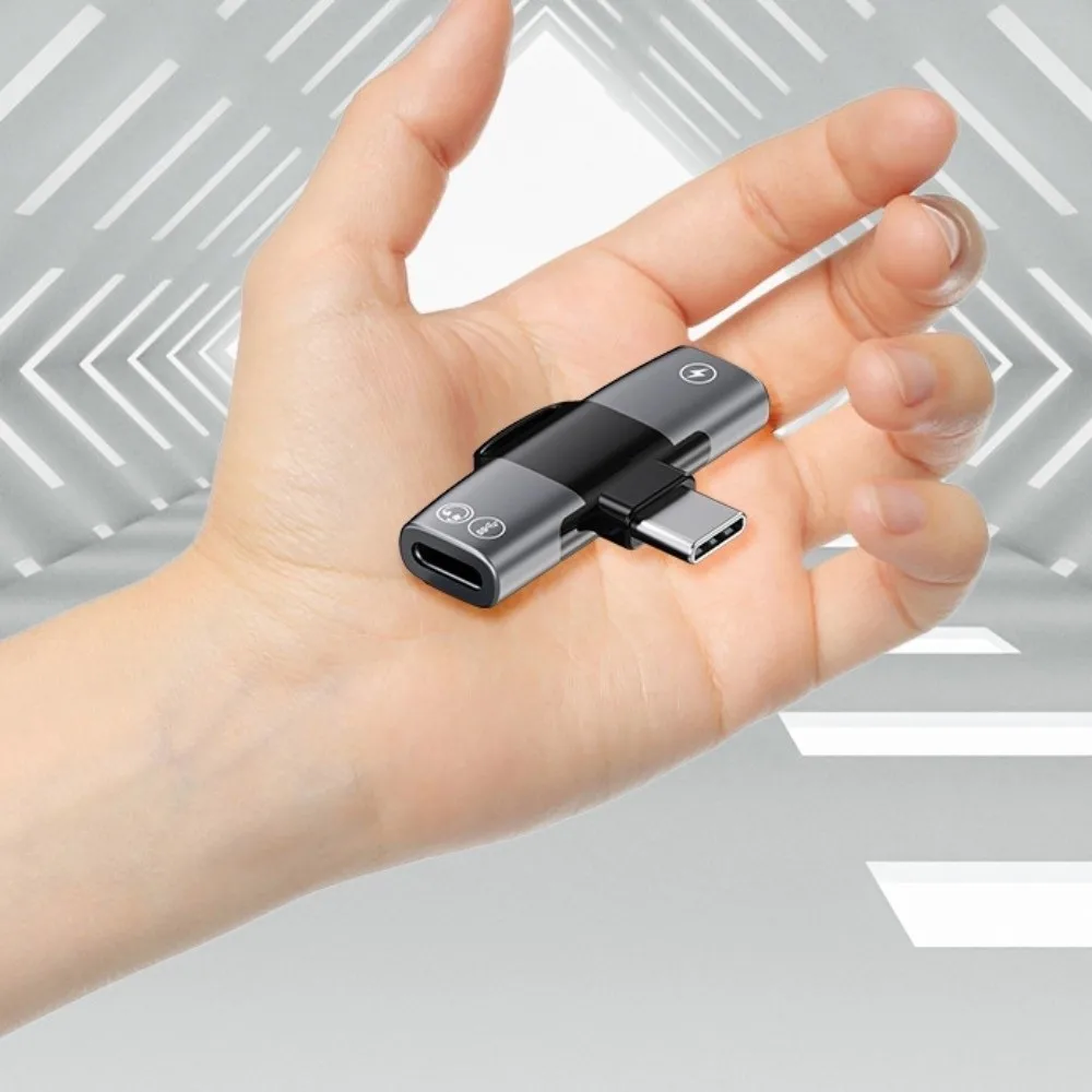 

Splitter USB Type C Adapter Converter Fast Charging OTG 2 in 1 Adapter Mini Portable Type C 2-in-1 Multifunctional Adapter