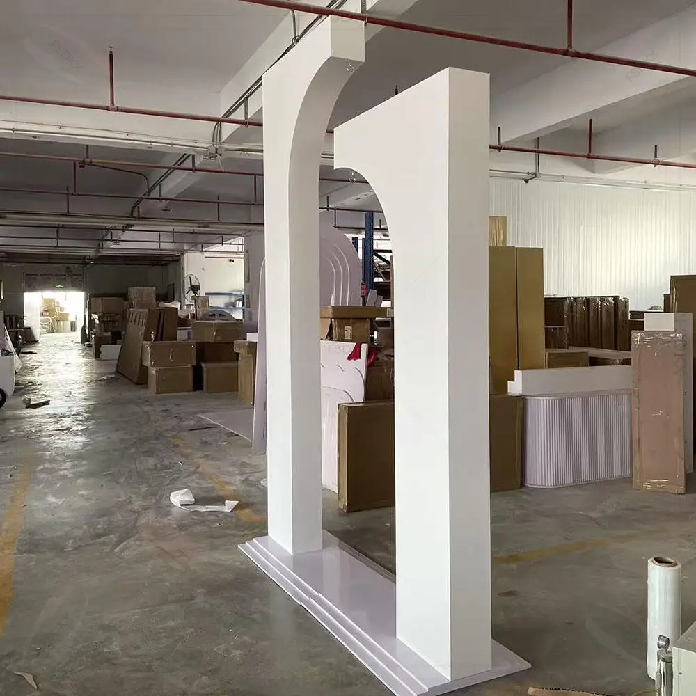 

FSDKX Top Quality Wedding Backdrops Large Size White Color Pure Pvc Stage Backdrop for Engagement Use