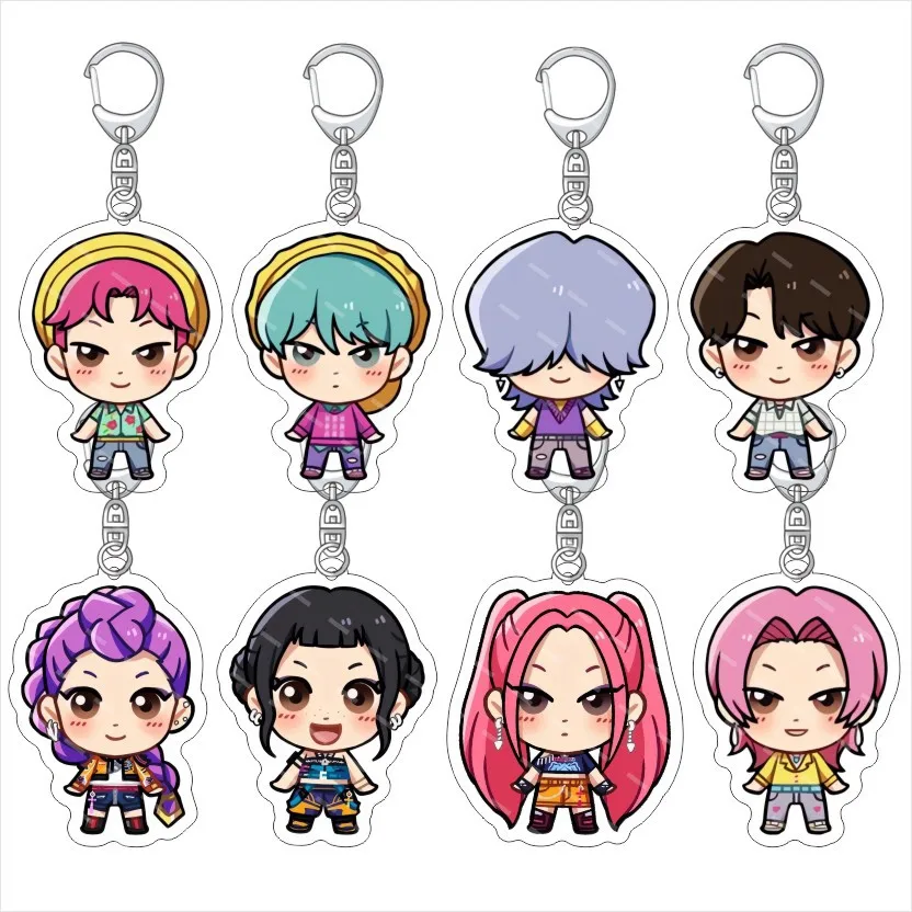 K-POP: سلسلة مفاتيح أكريليك Monster Hunt KPop Demon Hunters قلادة أكريليك