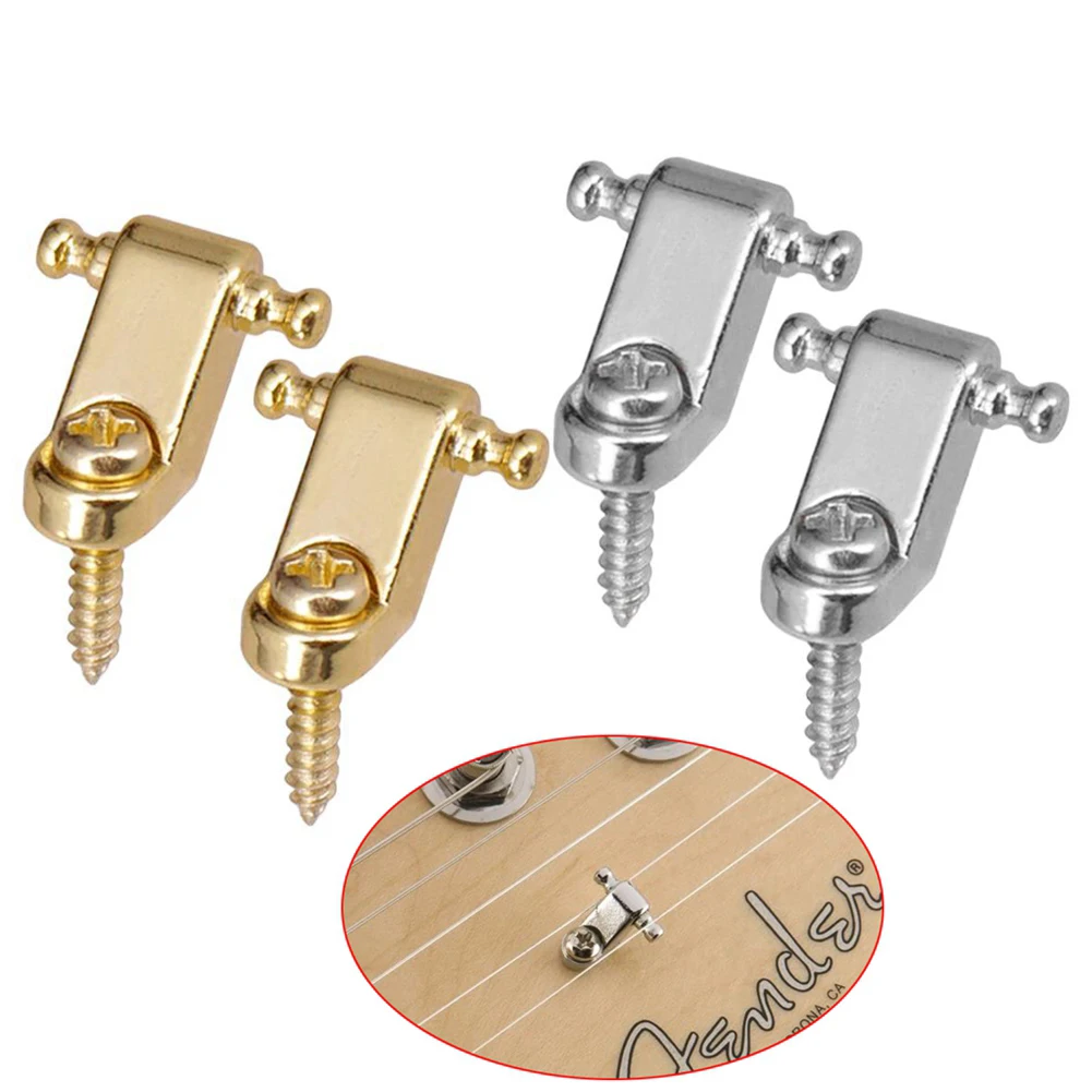 Soportes de hebilla de cuerda de guitarra eléctrica con tornillos de montaje para Fender Strat Tele ST TL, accesorios de guitarra eléctrica