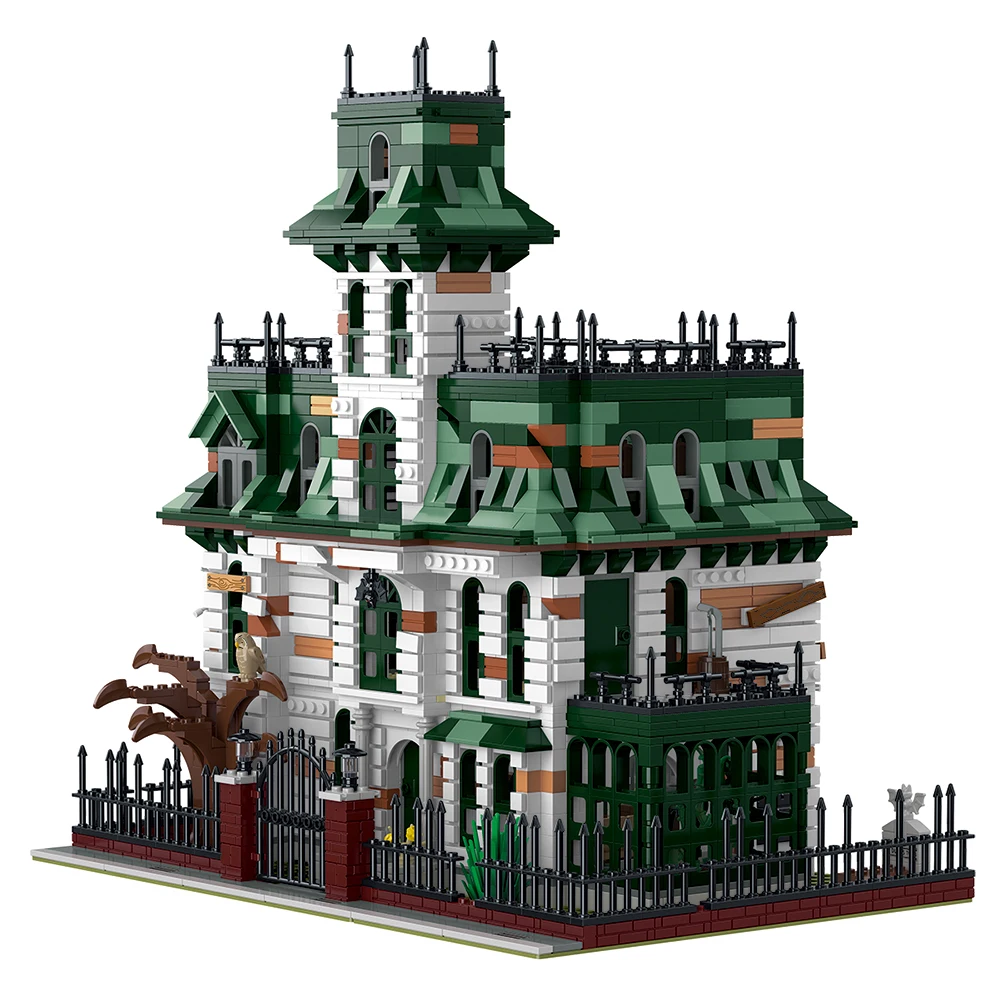 3378 pièces film mercredi Addams maison blocs de construction Villa médiévale modèle modulaire assemblage bricolage jouet pour enfant adulte Collection cadeau