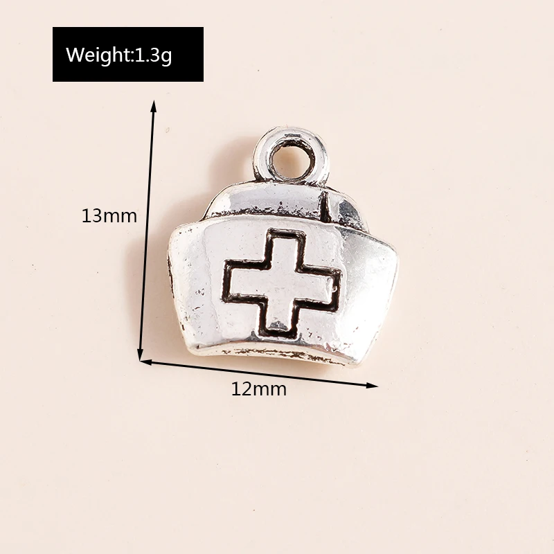 20 Stück 12x13mm Niedliche Mini-Legierungs-Medizinbox-Anhänger für Schmuckherstellung, Halsketten, Ohrringe, Armbänder, Accessoires, DIY-Geschenke – Detail 1