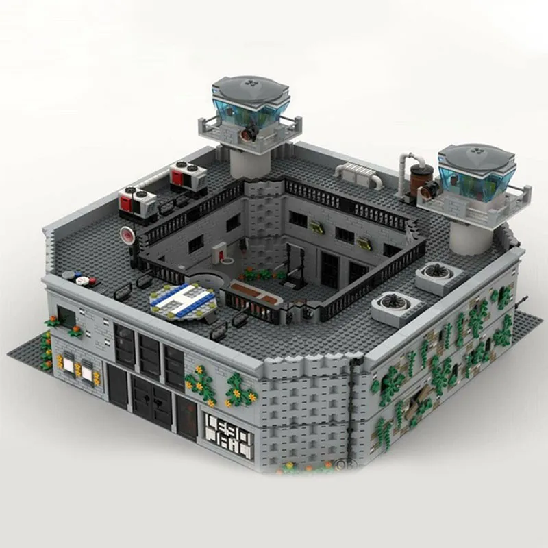 6738Pcs Maximum-Security Prison MOC High-Alert Jail with Reinforced Walls & Watchtowers  Education Building Blocks Gift