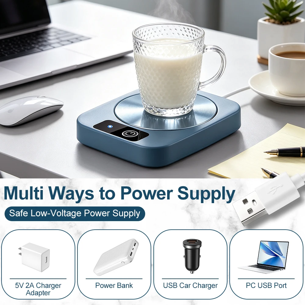 Electric Heater Cup Mug Warmer Coffee Mug USB Mug Warmer Heater Warm Mat Constant Temperature Coaster For Home Office Gifts image 4