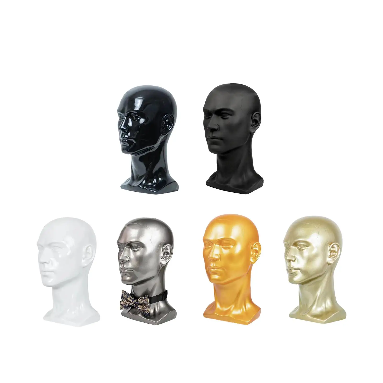

Male Mannequin Head Wig Display Model Freestanding Wig Head Multipurpose Manikin Head for DIY Decoration Caps Eyeglasses Mall