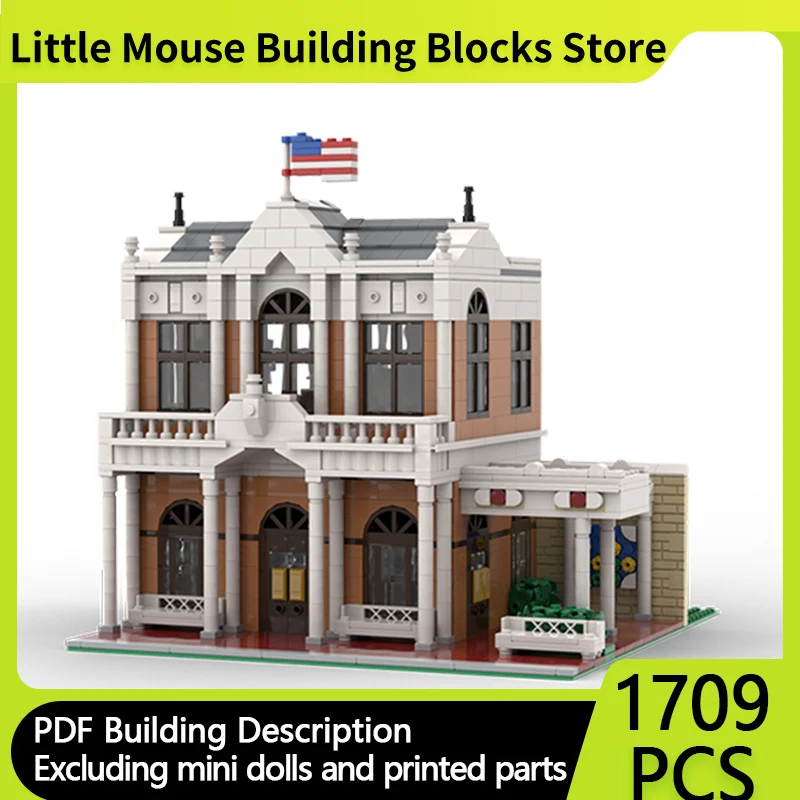 

City Street View Model MOC Building Bricks Chamber Of Commerce Modular Technology Gifts Holiday Assemble Children Toys Suit
